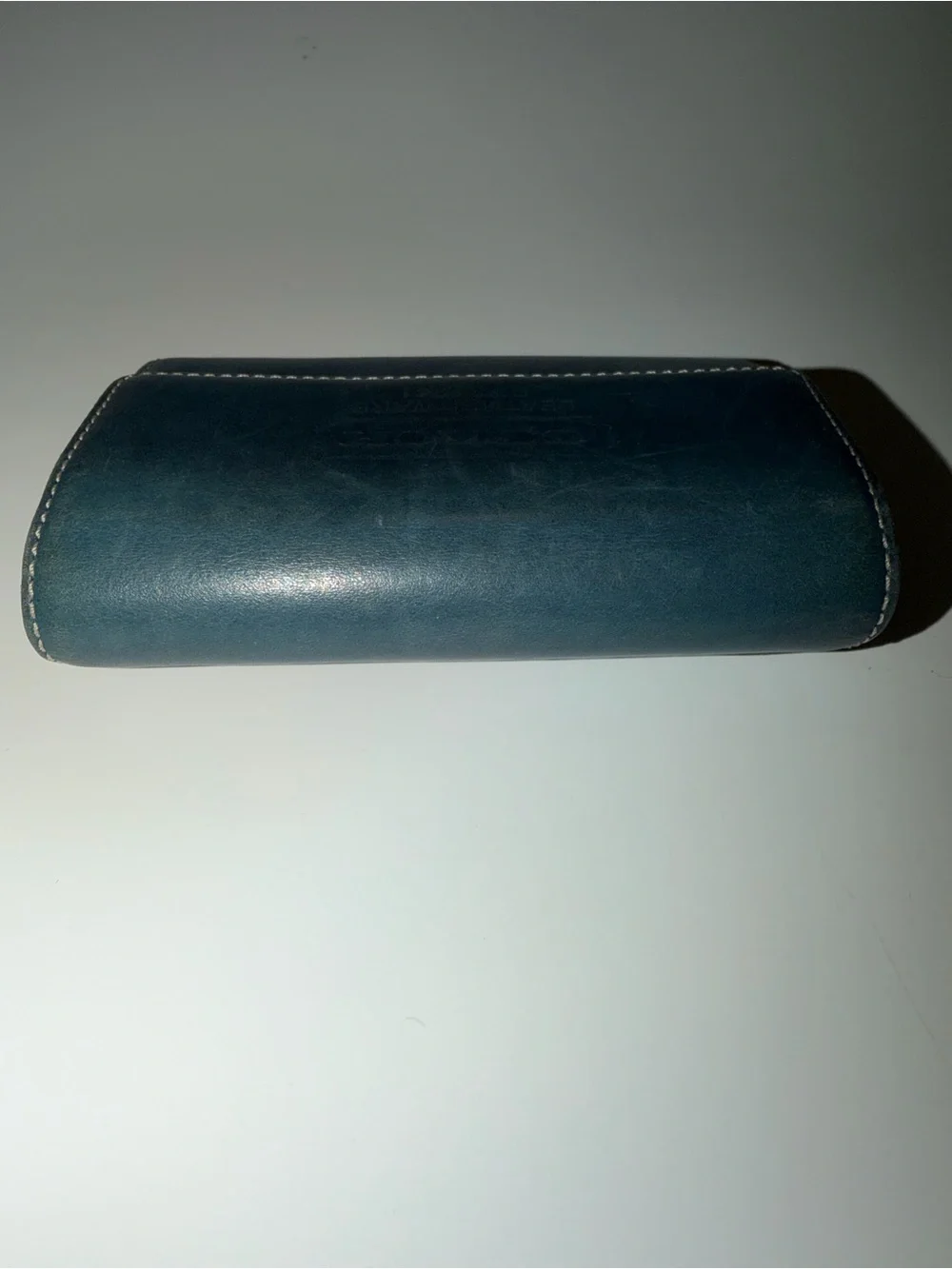 Coach Dark Teal Leather Case Style Wallet